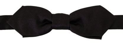 Black 100% Silk Adjustable Neck Papillon Tie