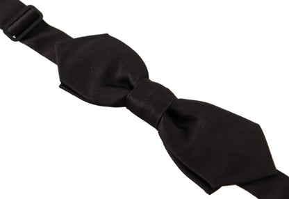 Black 100% Silk Adjustable Neck Papillon Tie