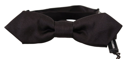 Black 100% Silk Adjustable Neck Papillon Tie