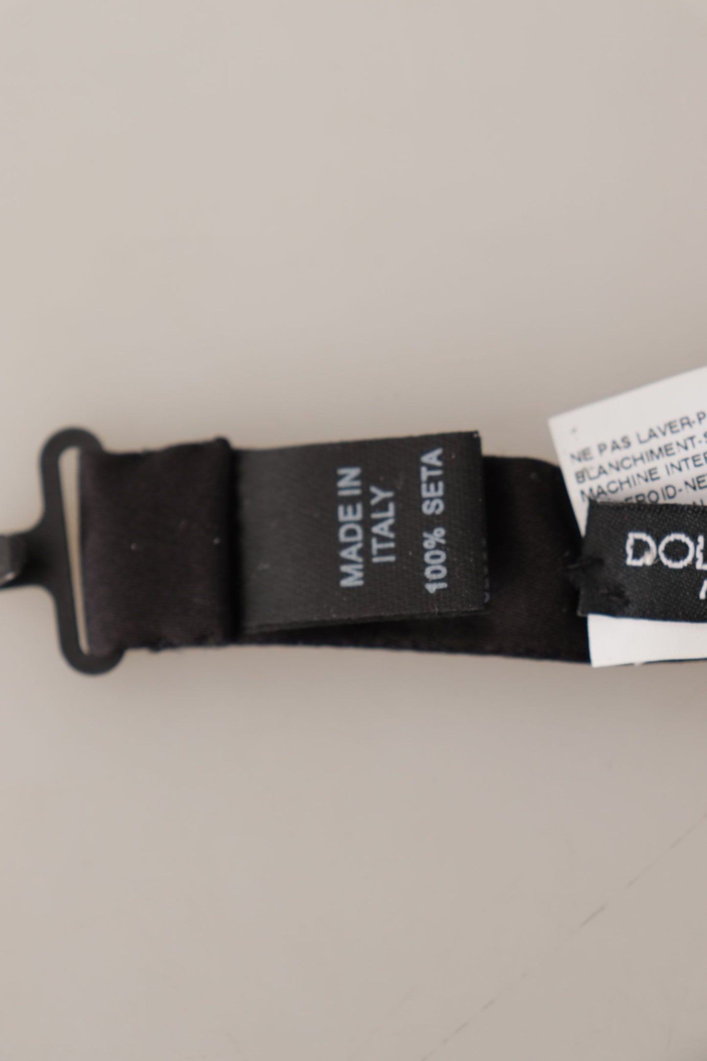 Black 100% Silk Adjustable Neck Papillon Tie