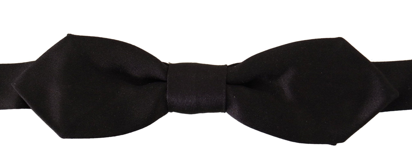 Black 100% Silk Adjustable Neck Papillon Tie