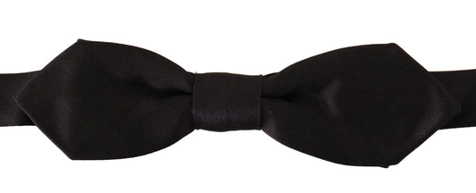 Black 100% Silk Adjustable Neck Papillon Tie