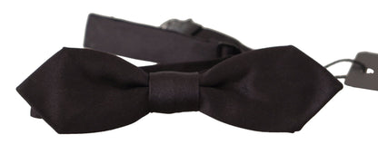 Black 100% Silk Adjustable Neck Papillon Tie