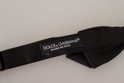 Black 100% Silk Adjustable Neck Papillon Tie