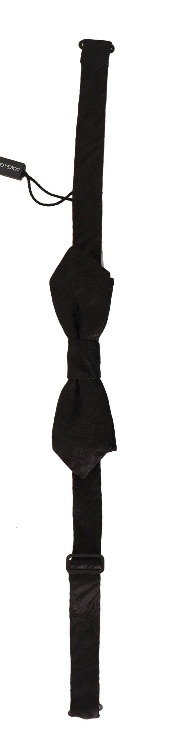 Black 100% Silk Adjustable Neck Papillon  Tie