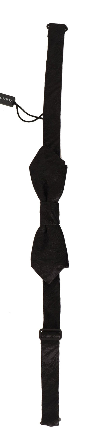 Black 100% Silk Adjustable Neck Papillon  Tie