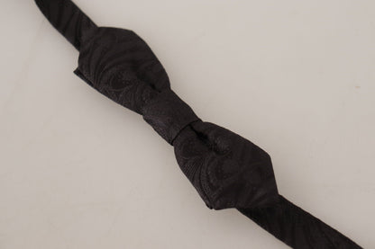 Black 100% Silk Adjustable Neck Papillon  Tie