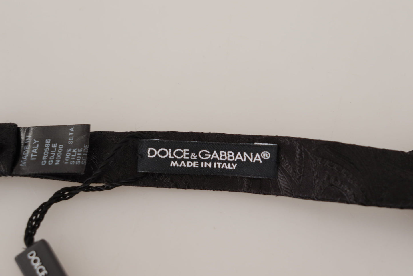 Black 100% Silk Adjustable Neck Papillon  Tie