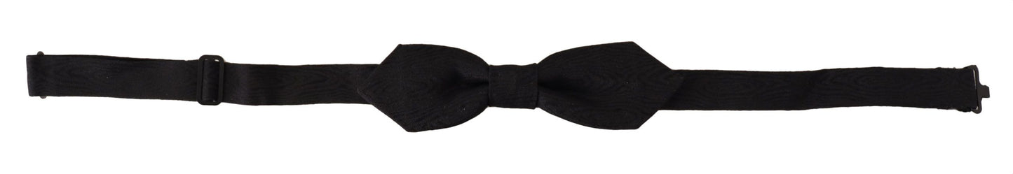 Black 100% Silk Adjustable Neck Papillon Tie