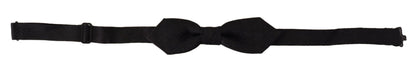 Black 100% Silk Adjustable Neck Papillon Tie