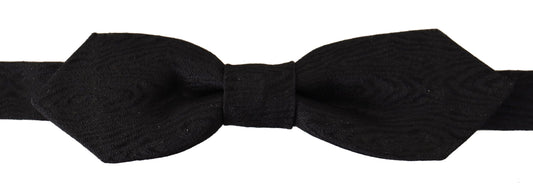 Black 100% Silk Adjustable Neck Papillon Tie