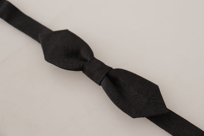 Black 100% Silk Adjustable Neck Papillon Tie