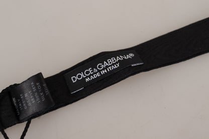 Black 100% Silk Adjustable Neck Papillon Tie