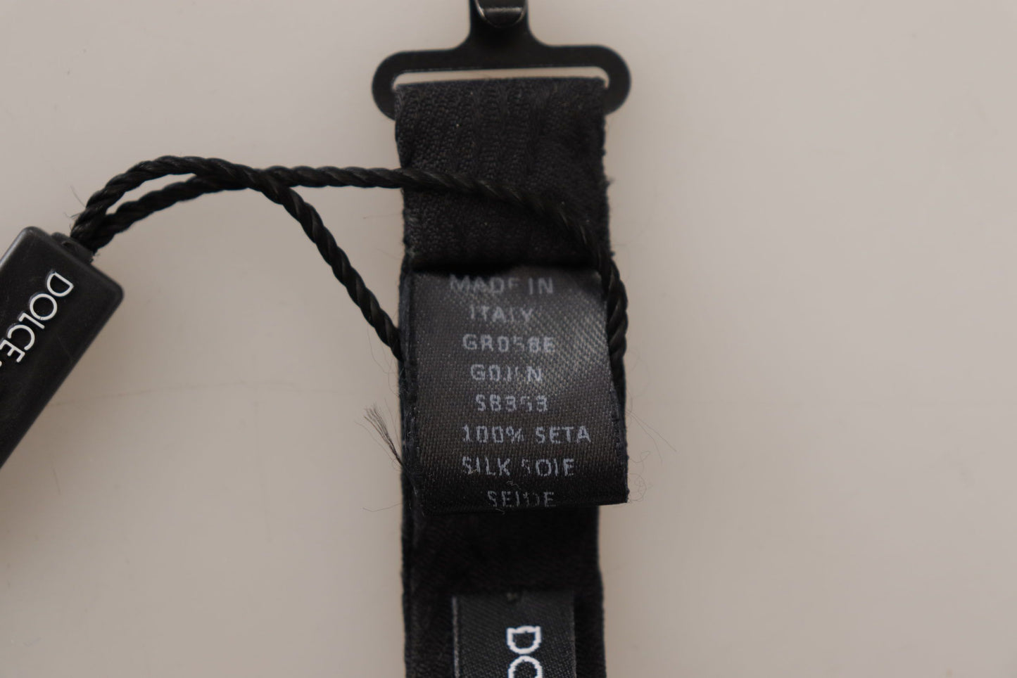 Black 100% Silk Adjustable Neck Papillon Tie