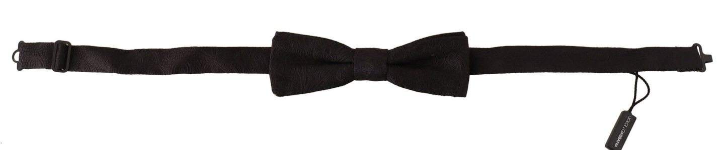 Black 100% Silk Adjustable Neck Papillon Tie
