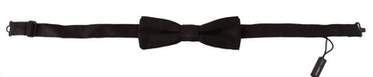 Black 100% Silk Adjustable Neck Papillon Tie