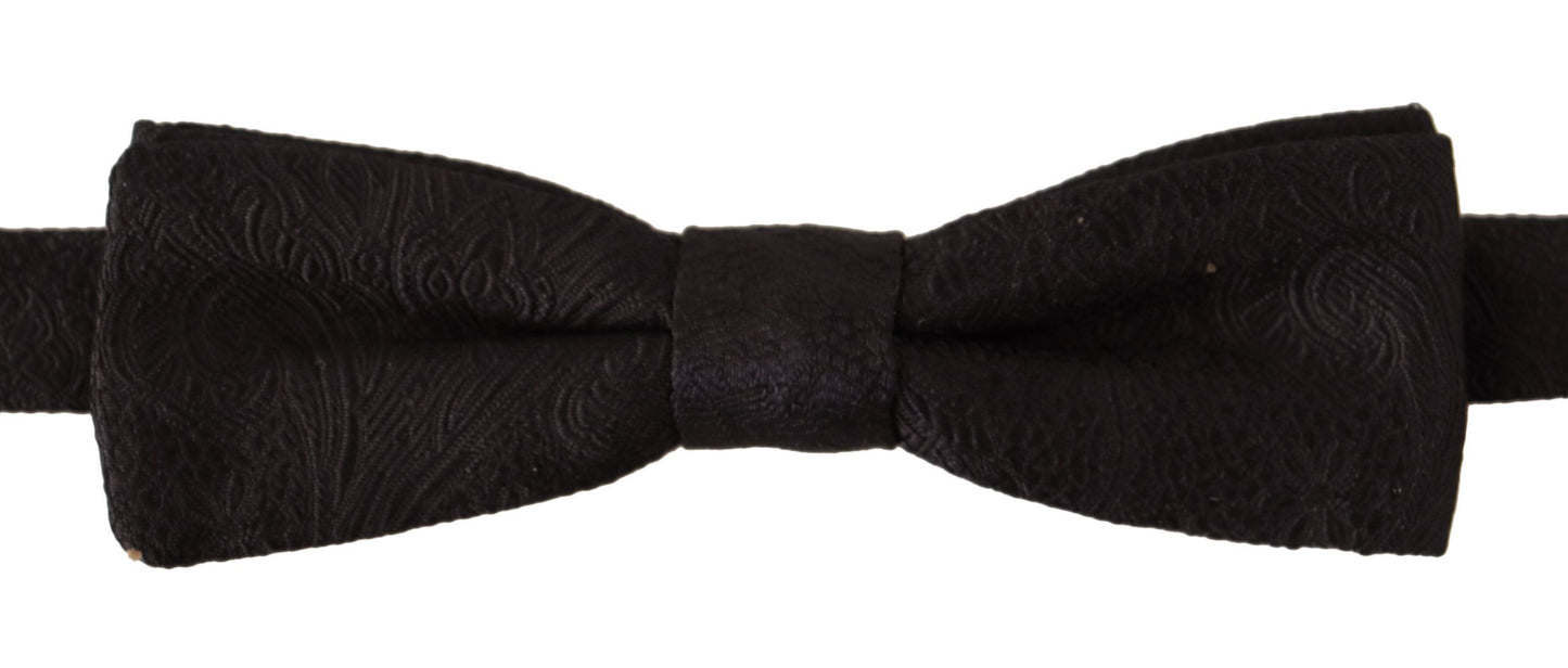 Black 100% Silk Adjustable Neck Papillon Tie