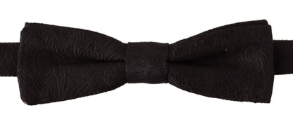 Black 100% Silk Adjustable Neck Papillon Tie