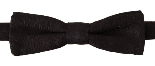 Black 100% Silk Adjustable Neck Papillon Tie