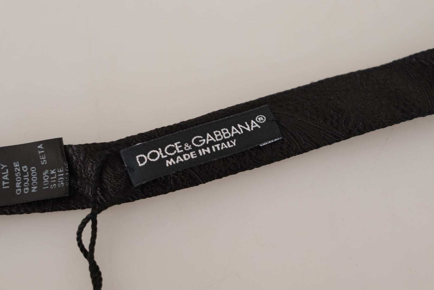 Black 100% Silk Adjustable Neck Papillon Tie