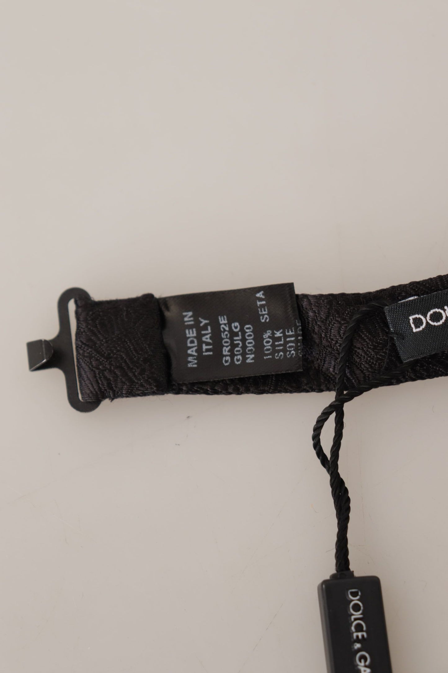 Black 100% Silk Adjustable Neck Papillon Tie