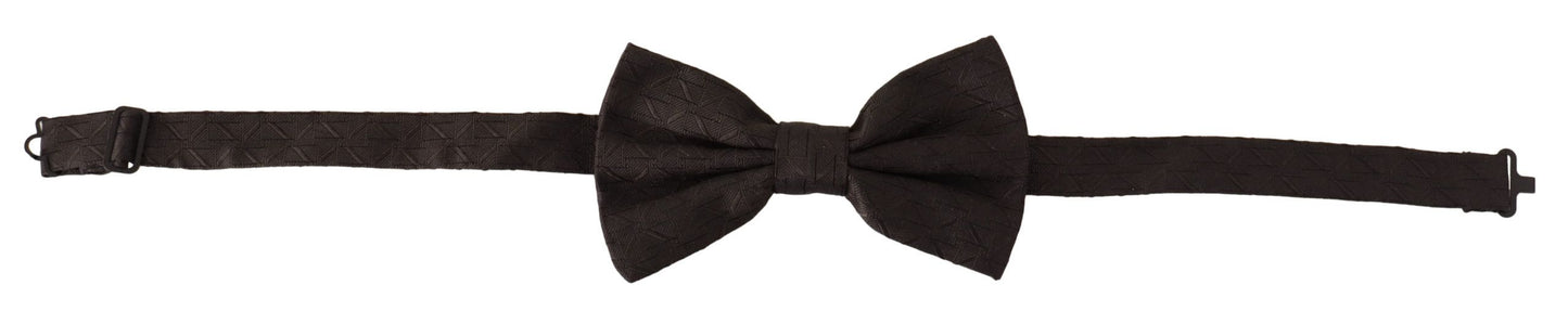 Black 100% Silk Adjustable Neck Papillon Tie