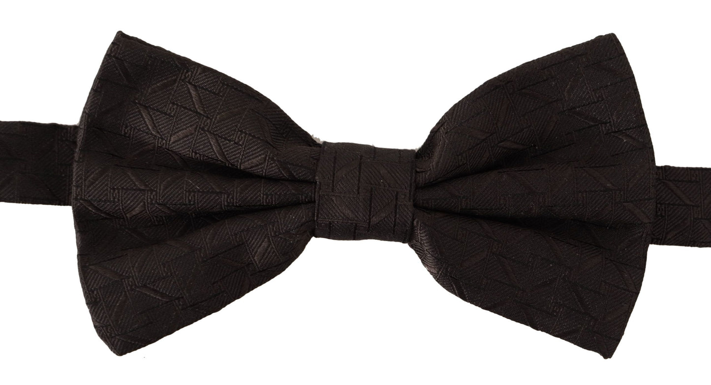 Black 100% Silk Adjustable Neck Papillon Tie