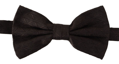 Black 100% Silk Adjustable Neck Papillon Tie