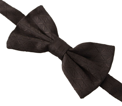 Black 100% Silk Adjustable Neck Papillon Tie