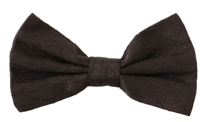 Black 100% Silk Adjustable Neck Papillon Tie