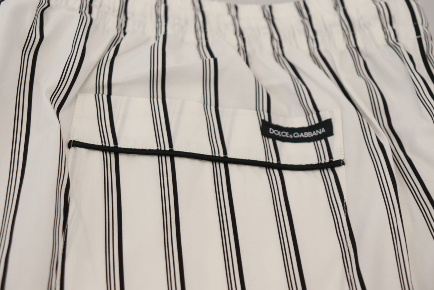 White Striped Cotton Men Pants