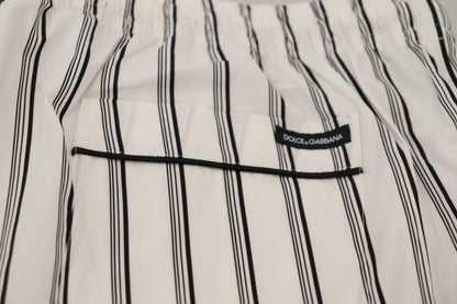 White Striped Cotton Men Pants