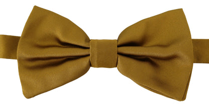 Yellow Mustard 100% Silk Butterfly Papillon Tie