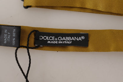 Yellow Mustard 100% Silk Butterfly Papillon Tie