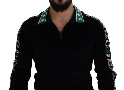Black Cotton Velvet DG Sweatshirt Sweater