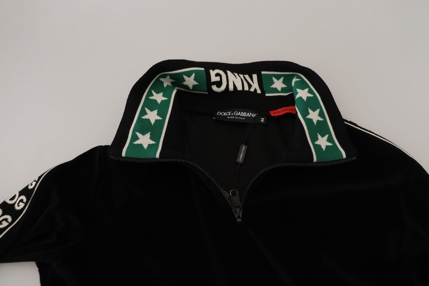 Black Cotton Velvet DG Sweatshirt Sweater