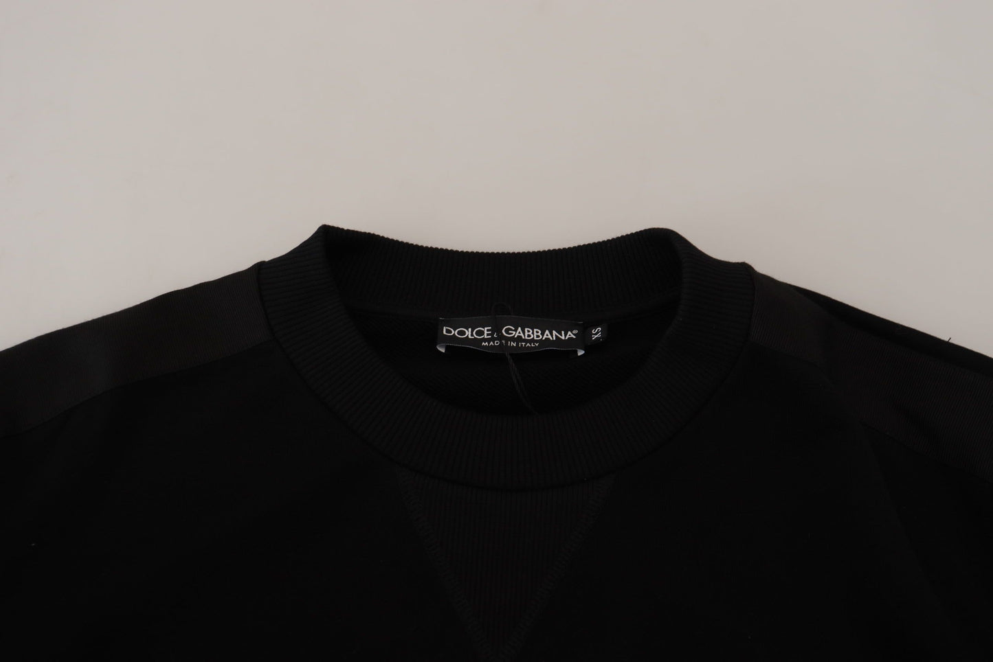 Black Cotton Crewneck Sweatshirt Sweater