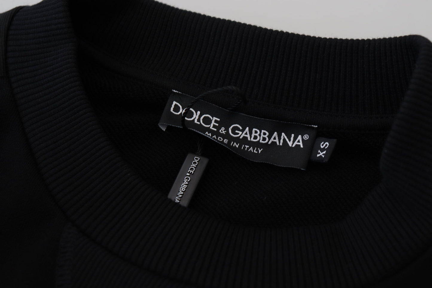 Black Cotton Crewneck Sweatshirt Sweater