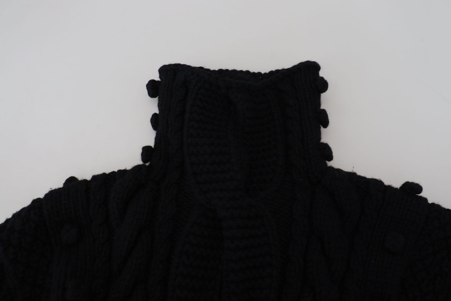 Black Cashmere Turtleneck Pullover Sweater