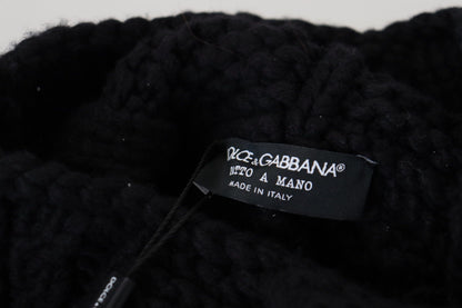 Black Cashmere Turtleneck Pullover Sweater