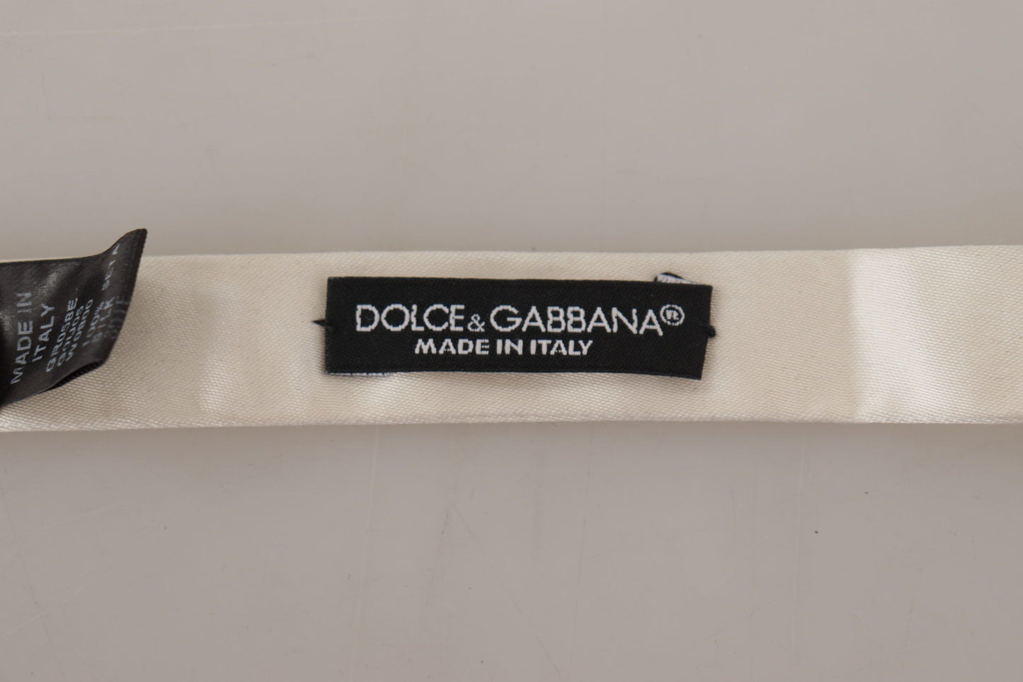 White Solid Silk Adjustable Neck Papillon Tie