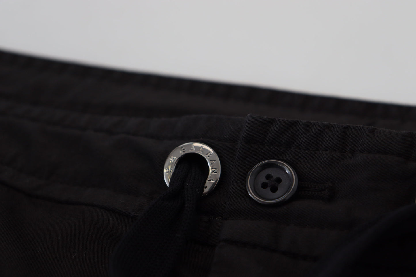 Black Cotton DG Logo Cargo Jogger Pants