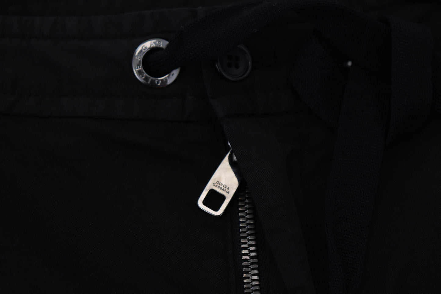 Black Cotton DG Logo Cargo Jogger Pants