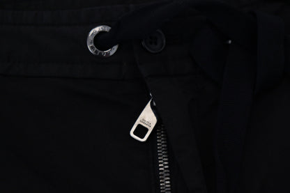 Black Cotton DG Logo Cargo Jogger Pants