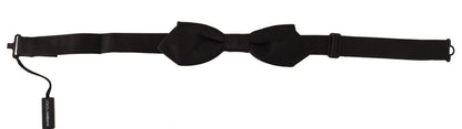 Black 100% Silk Adjustable Neck Papillon Tie