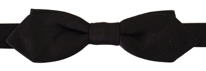 Black 100% Silk Adjustable Neck Papillon Tie