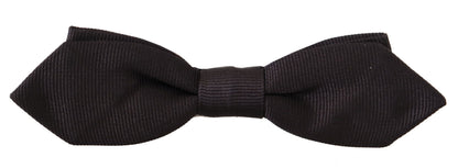 Black 100% Silk Adjustable Neck Papillon Tie