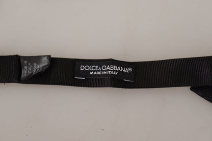 Black 100% Silk Adjustable Neck Papillon Tie
