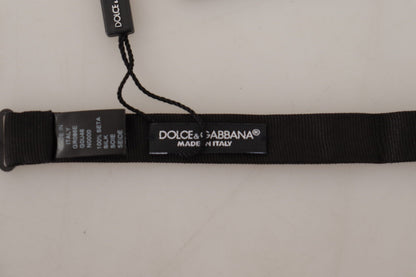 Black 100% Silk Adjustable Neck Papillon  Tie