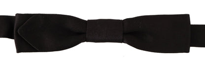 Black 100% Silk Adjustable Neck Papillon Tie